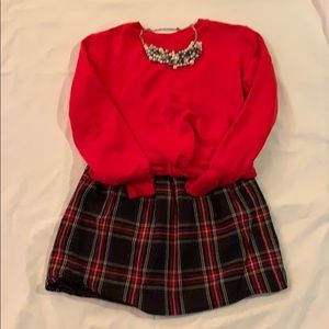Girl’s red sweatshirt